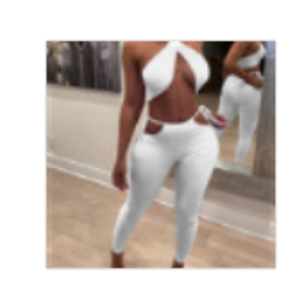 Two piece pants set, free gift with purchase
